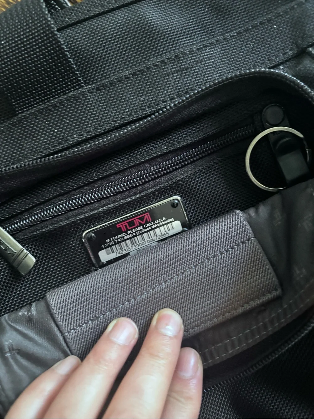 Tumi Black Men's Laptop Briefcase Shoulder Bag